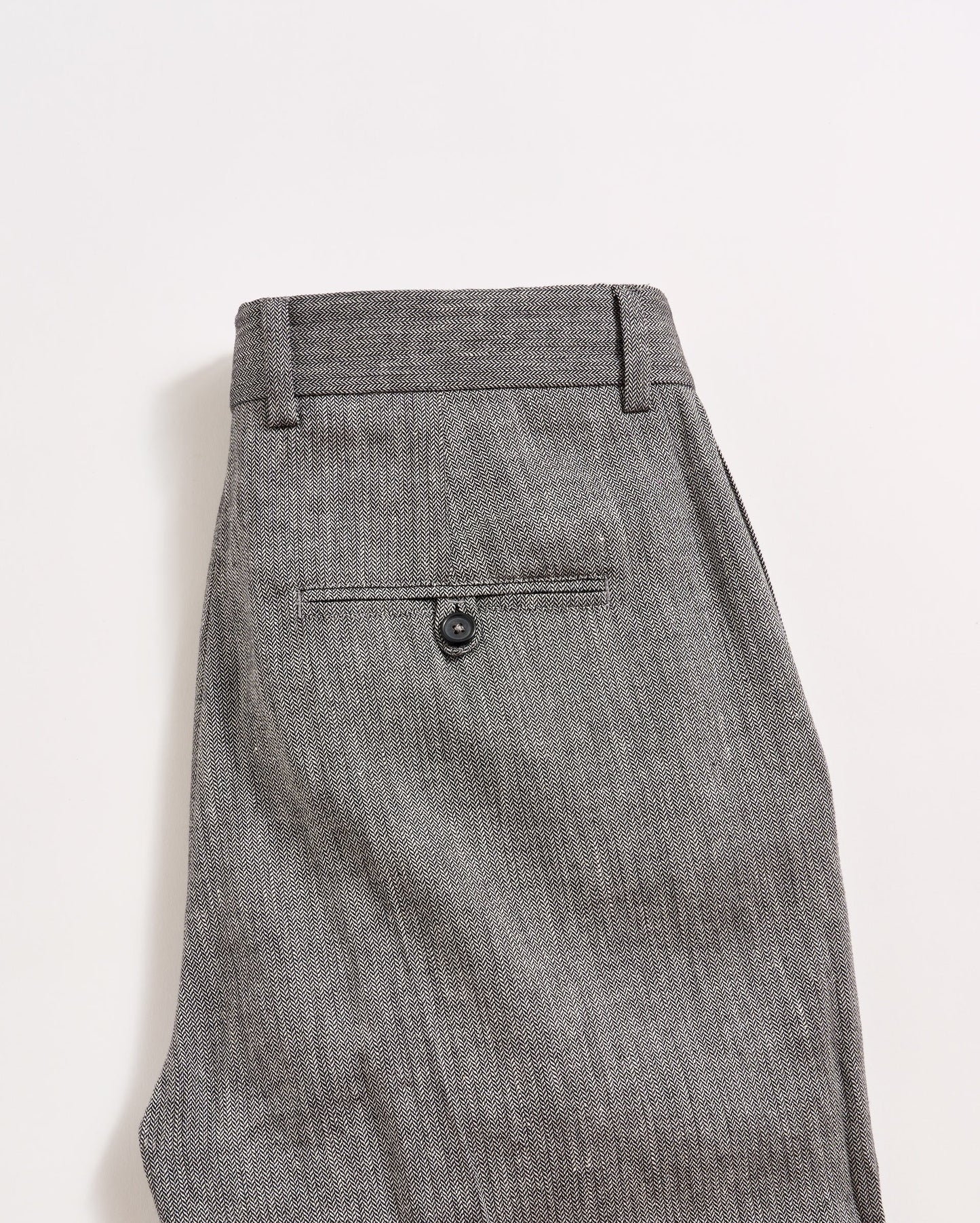 Micro Herringbone Edwin Trouser Asphalt Billy Reid