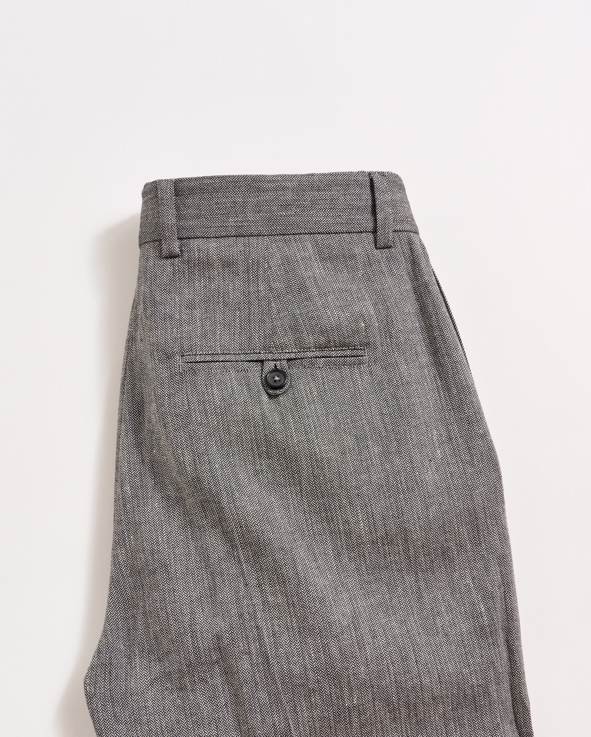 Micro Herringbone Edwin Trouser Asphalt Billy Reid