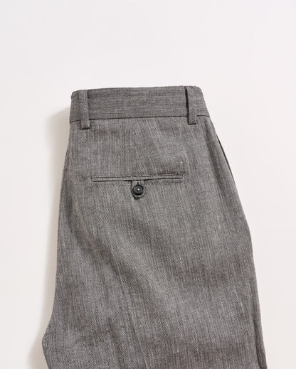 Micro Herringbone Edwin Trouser Asphalt Billy Reid