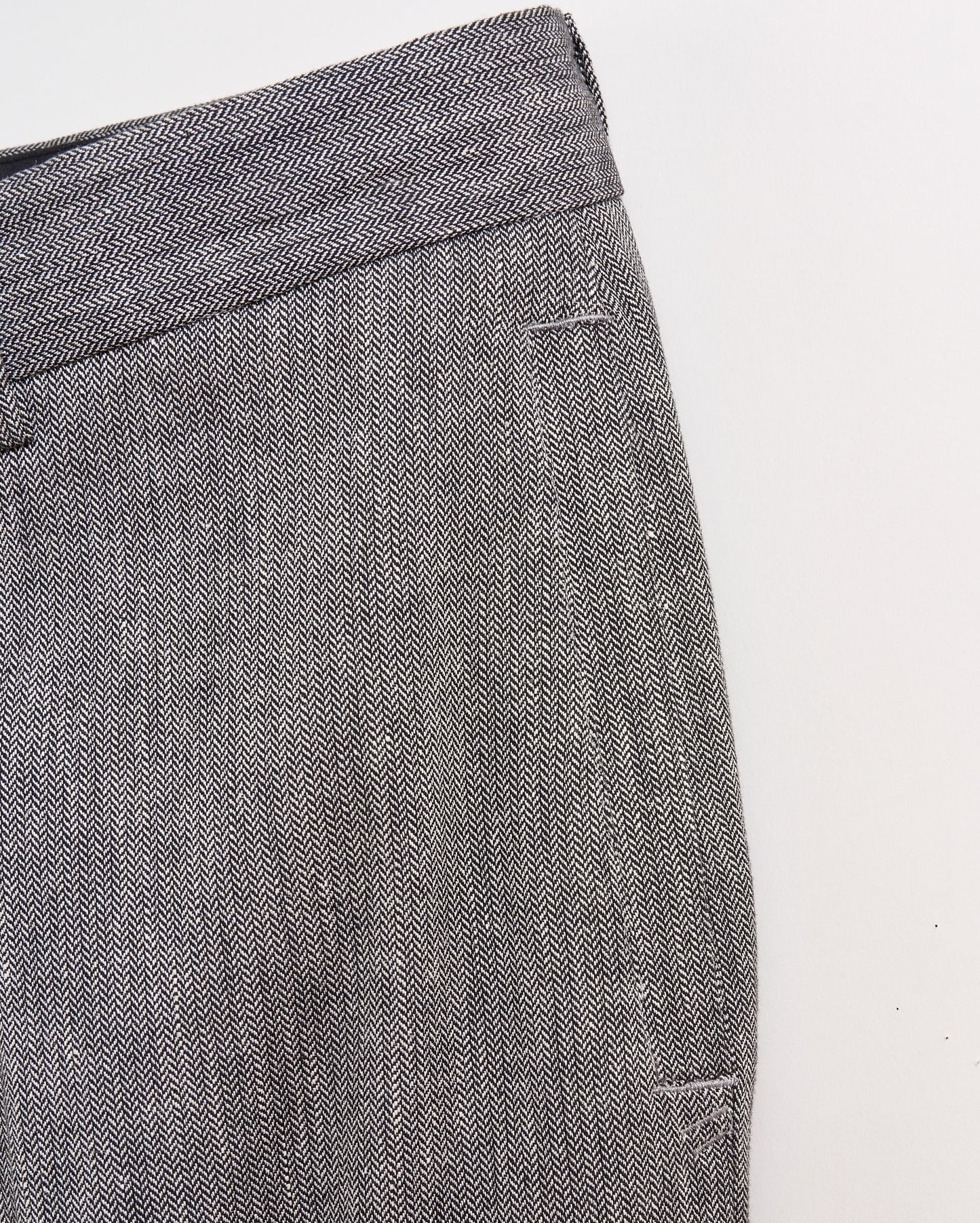 Micro Herringbone Edwin Trouser Asphalt Billy Reid