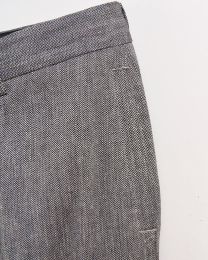 Micro Herringbone Edwin Trouser Asphalt Billy Reid
