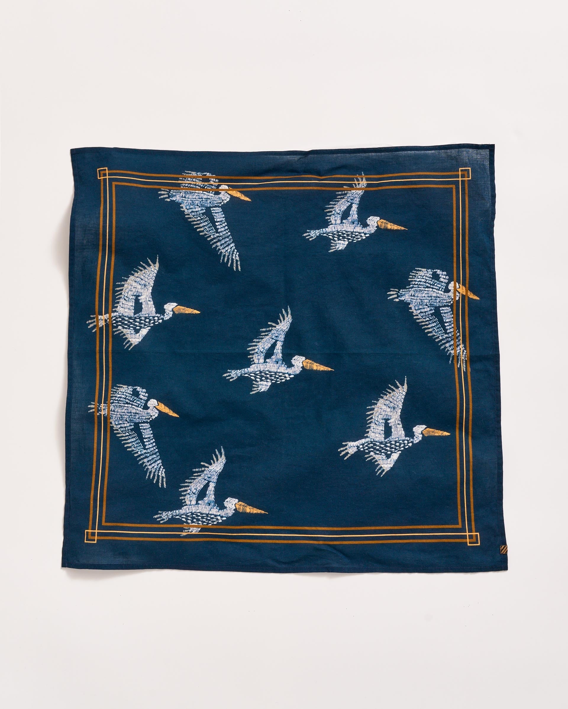 Pelican Swarm Bandana Carbon Blue/Multi Billy Reid