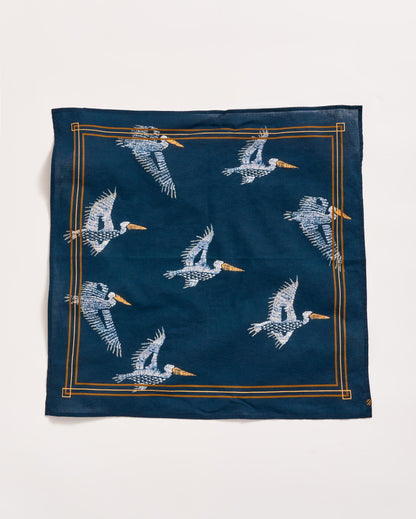 Pelican Swarm Bandana Carbon Blue/Multi Billy Reid
