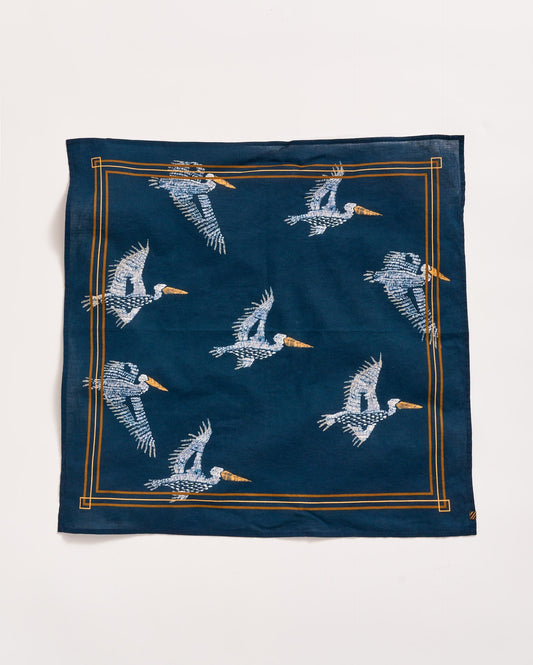 Pelican Swarm Bandana Carbon Blue/Multi Billy Reid