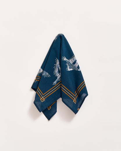 Pelican Swarm Bandana Carbon Blue/Multi Billy Reid