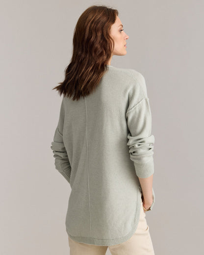 Cotton Linen Shirttail Sweater Aloe Billy Reid
