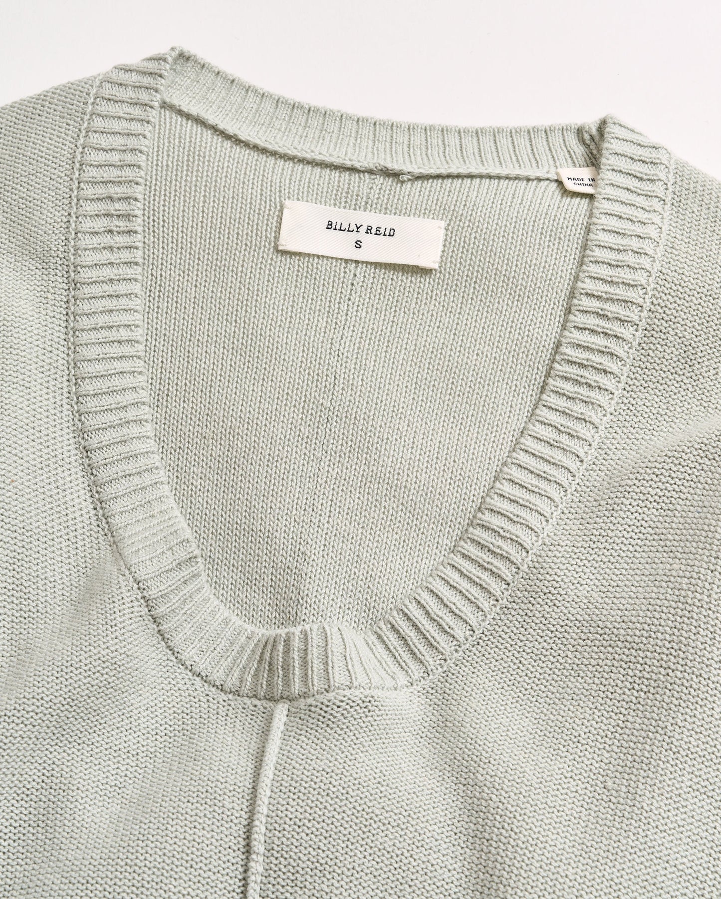 Cotton Linen Shirttail Sweater Aloe Billy Reid