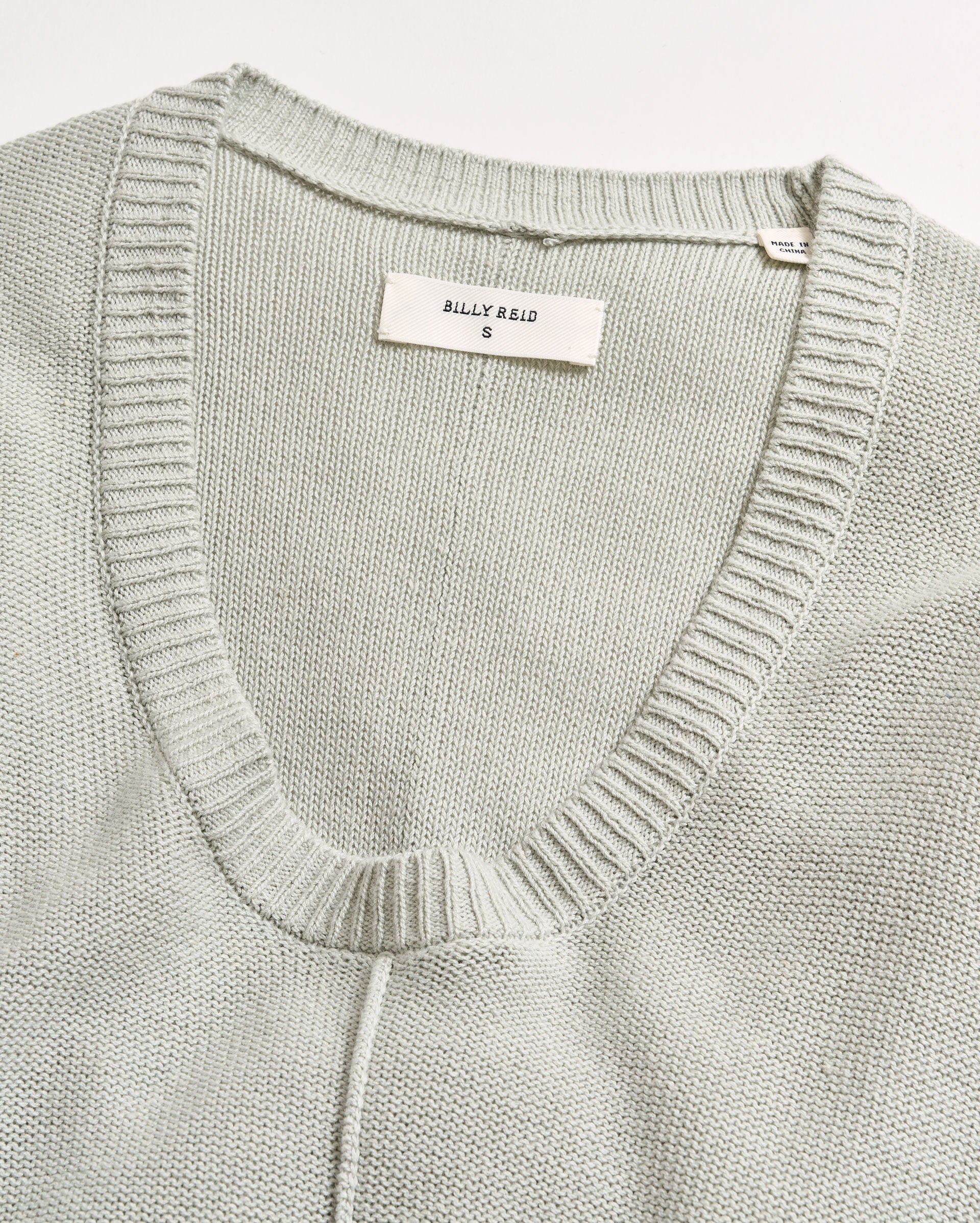 Cotton Linen Shirttail Sweater Aloe Billy Reid
