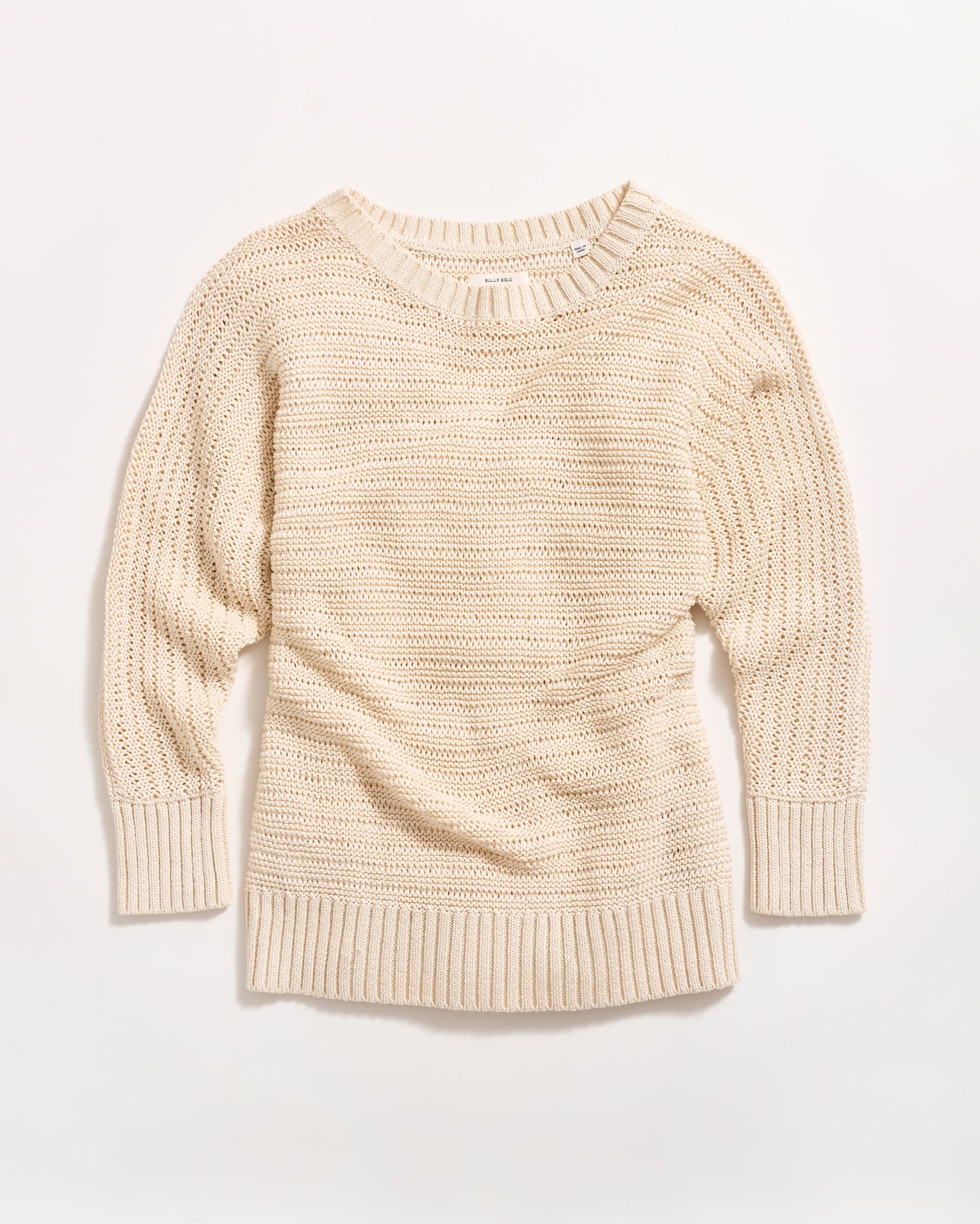 Open Stitch Dolman Beach Sweater Natural Billy Reid