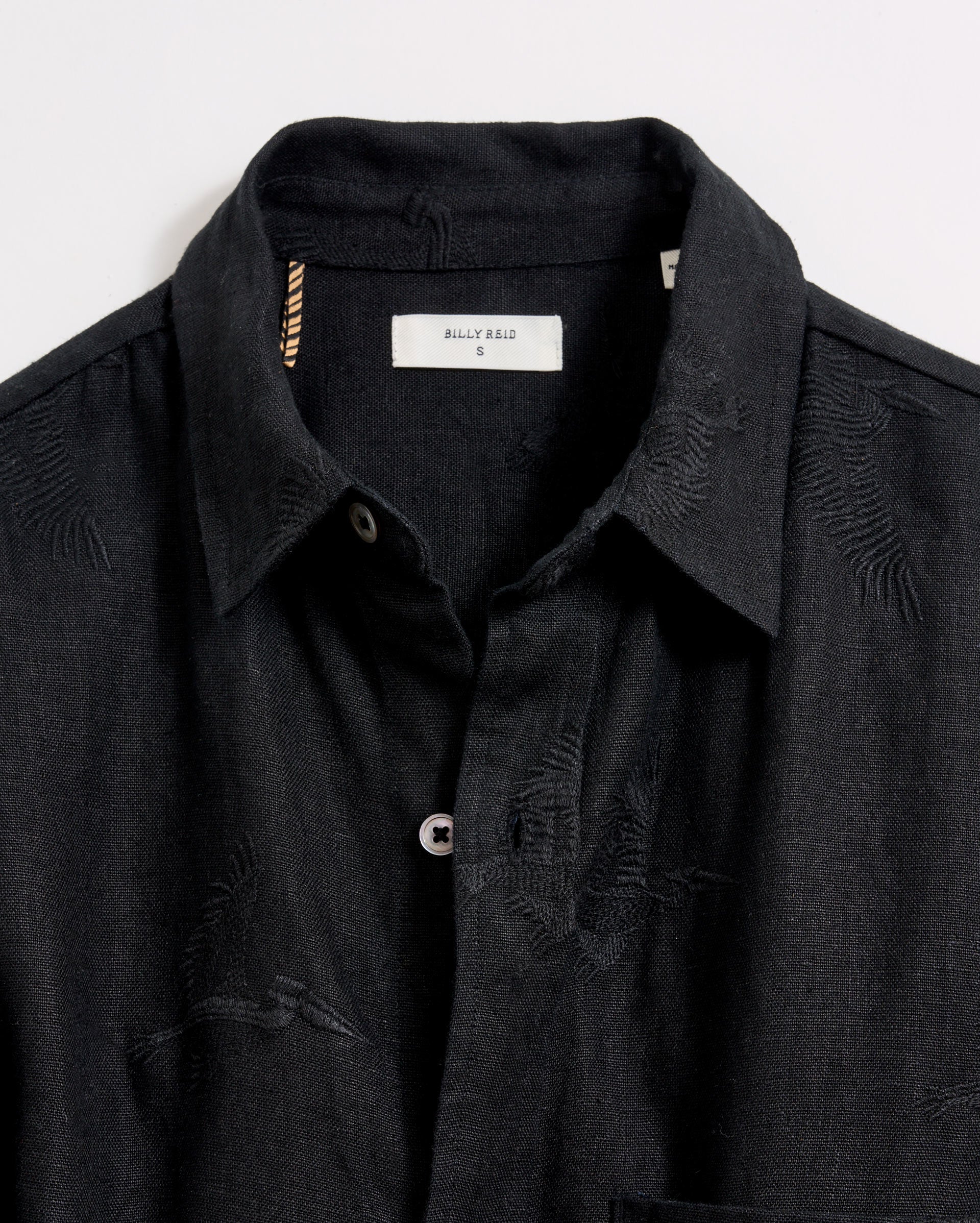 Linen Pelican Maxi Shirt Dress Black Billy Reid