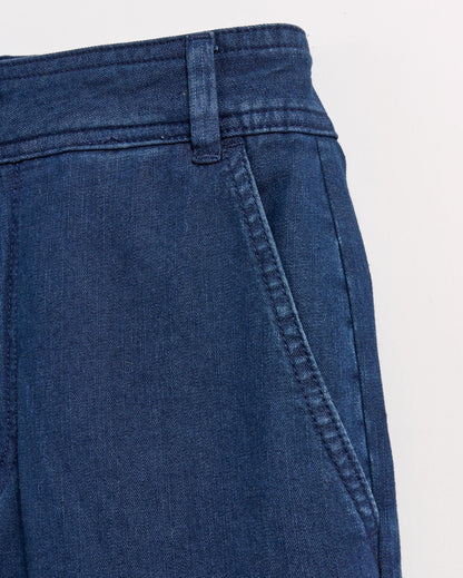 Denim Wide Leg Trouser Navy Billy Reid