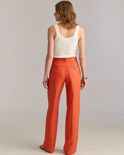 Wide Leg Flat Front Trouser Sunset Billy Reid