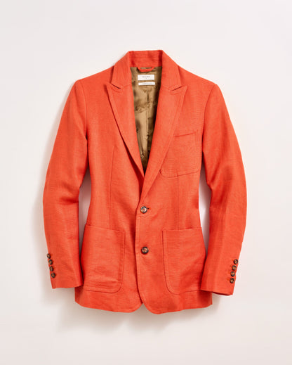 Linen Two Button Blazer Sunset Billy Reid