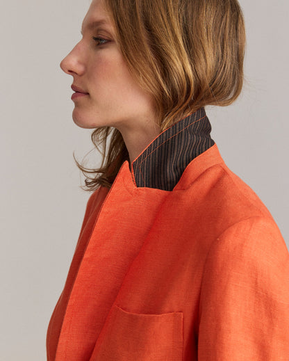 Linen Two Button Blazer Sunset Billy Reid