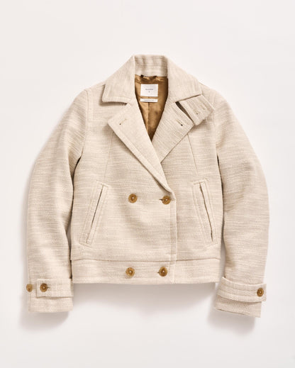 Cropped Spring Bond Peacoat Ivory Billy Reid