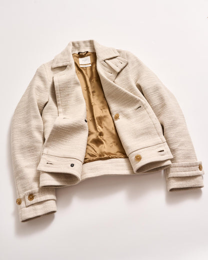Cropped Spring Bond Peacoat Ivory Billy Reid