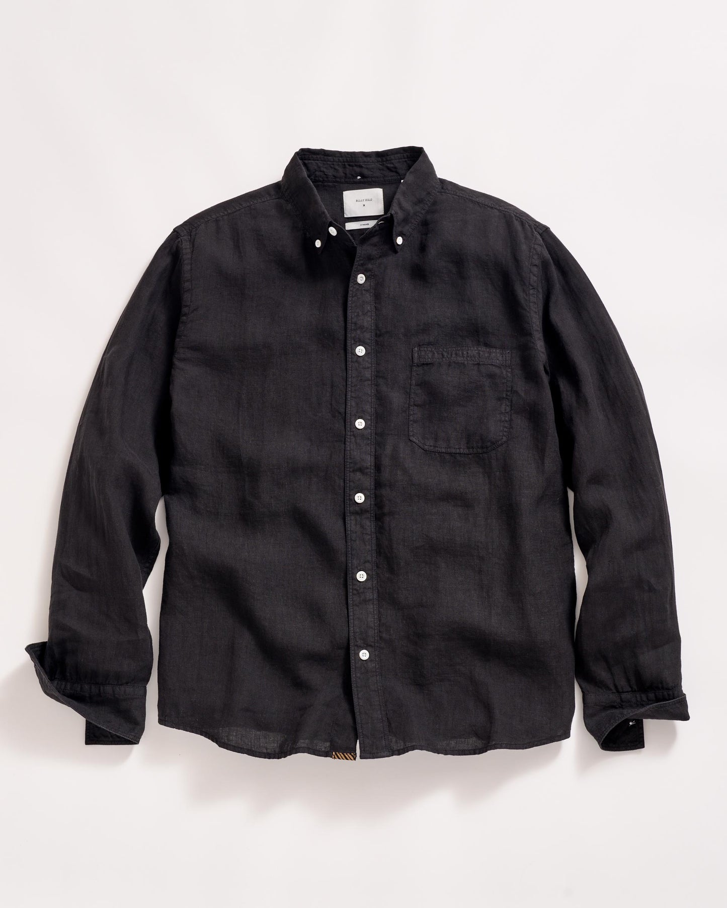 Tuscumbia Linen Shirt Button Down Black Billy Reid