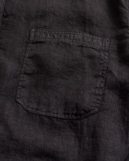 Tuscumbia Linen Shirt Button Down Black Billy Reid