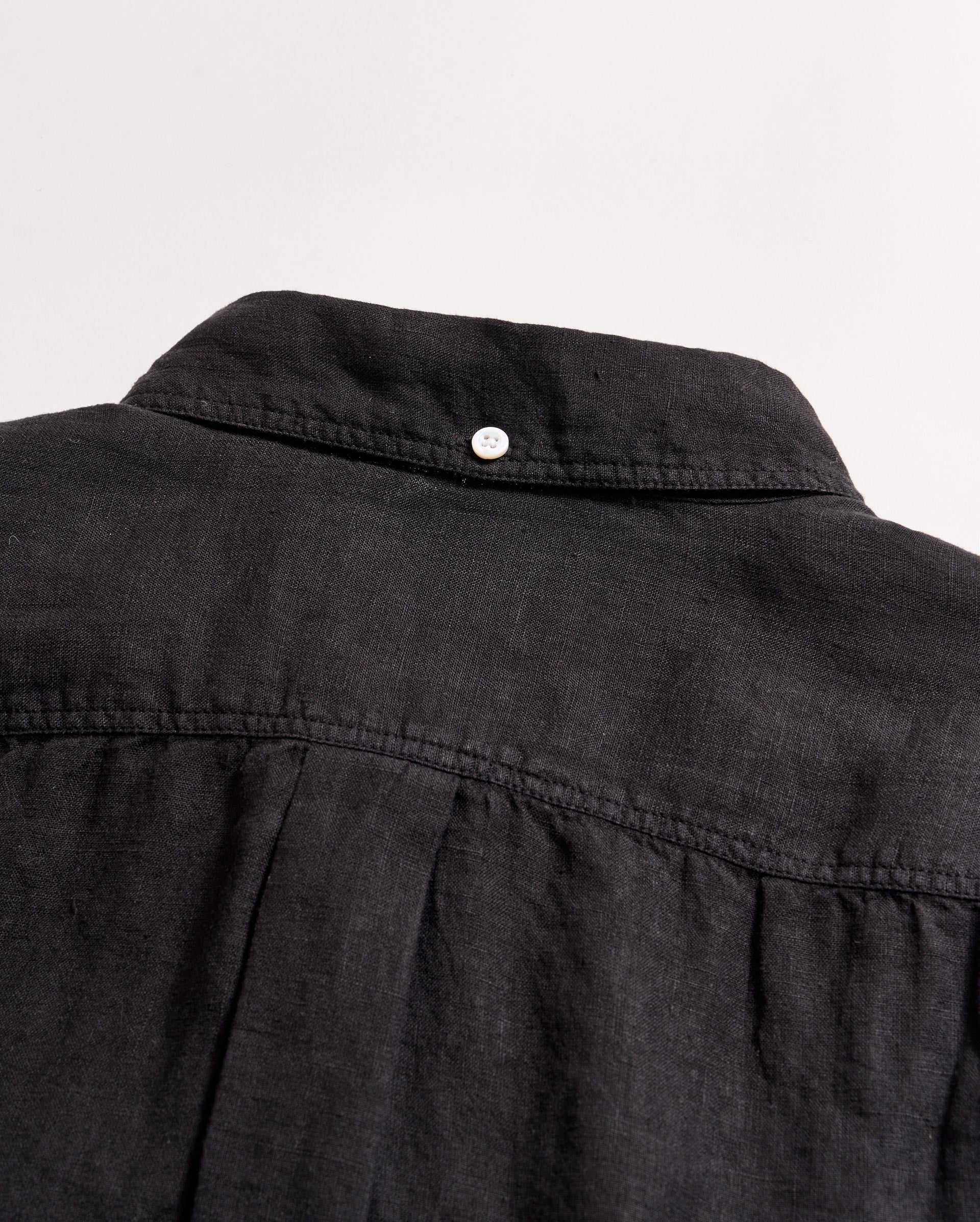 Tuscumbia Linen Shirt Button Down Black Billy Reid
