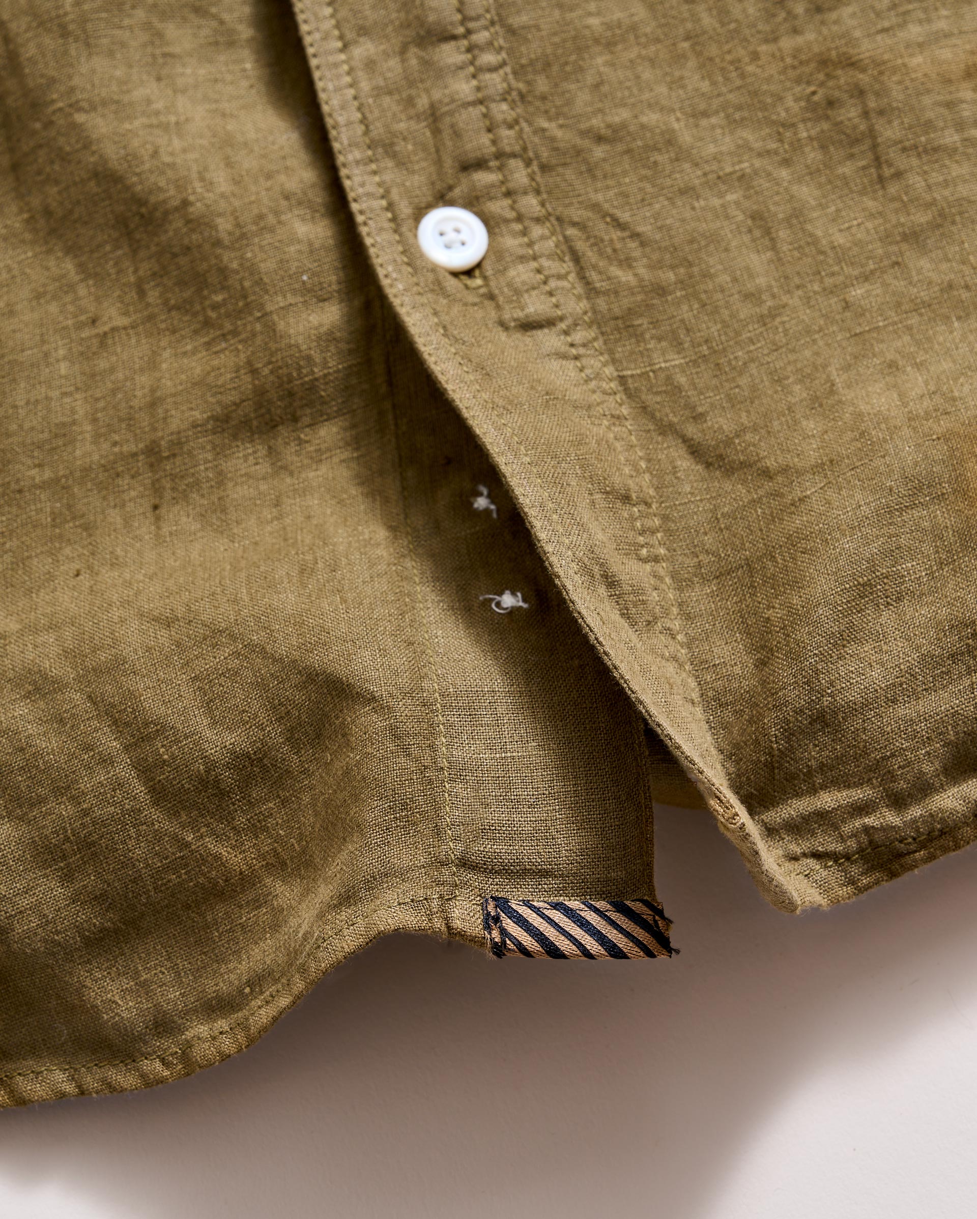 Tuscumbia Linen Shirt Button Down Olive Billy Reid