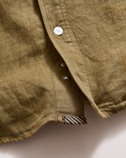 Tuscumbia Linen Shirt Button Down Olive Billy Reid