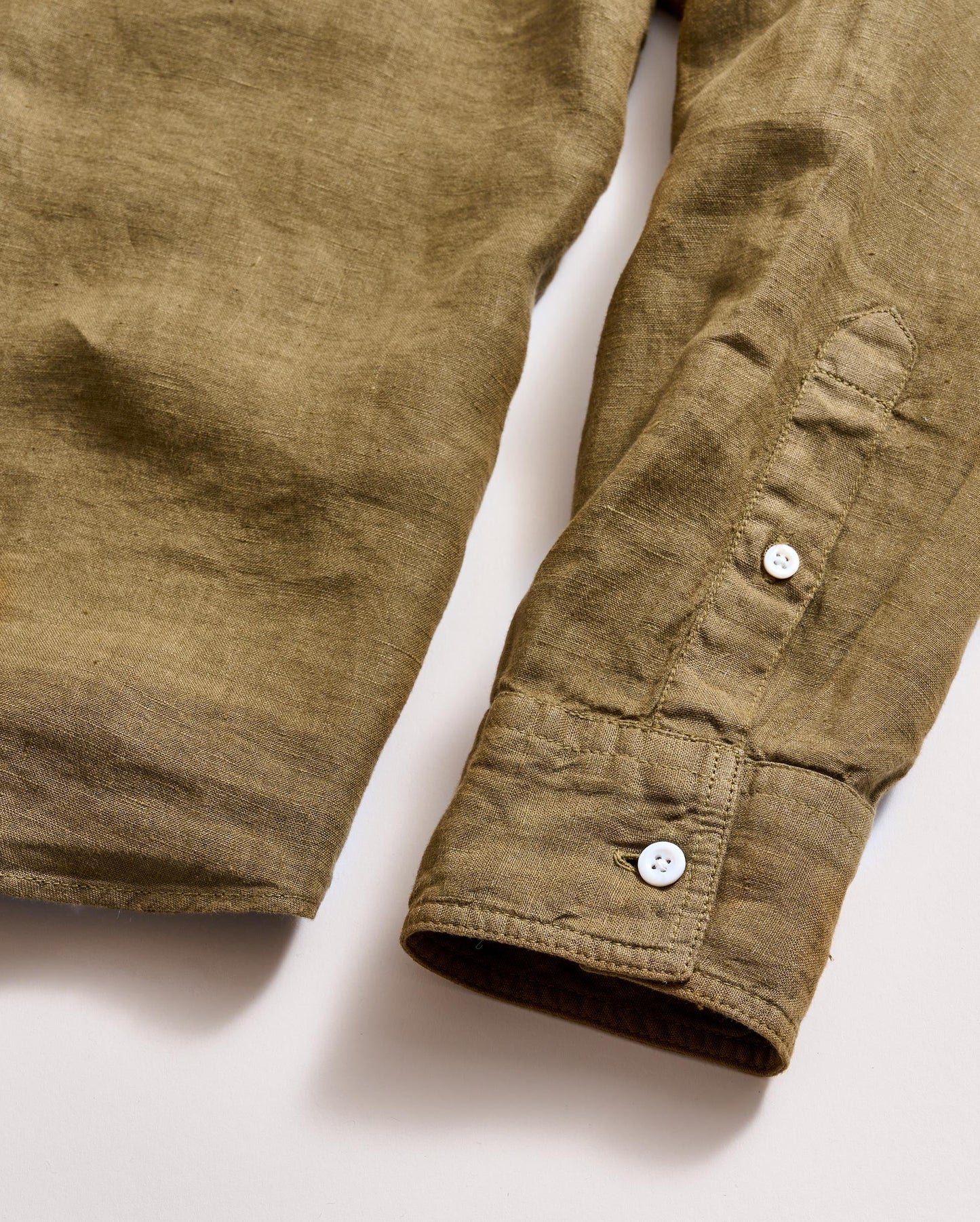 Tuscumbia Linen Shirt Button Down Olive Billy Reid