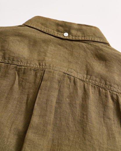 Tuscumbia Linen Shirt Button Down Olive Billy Reid