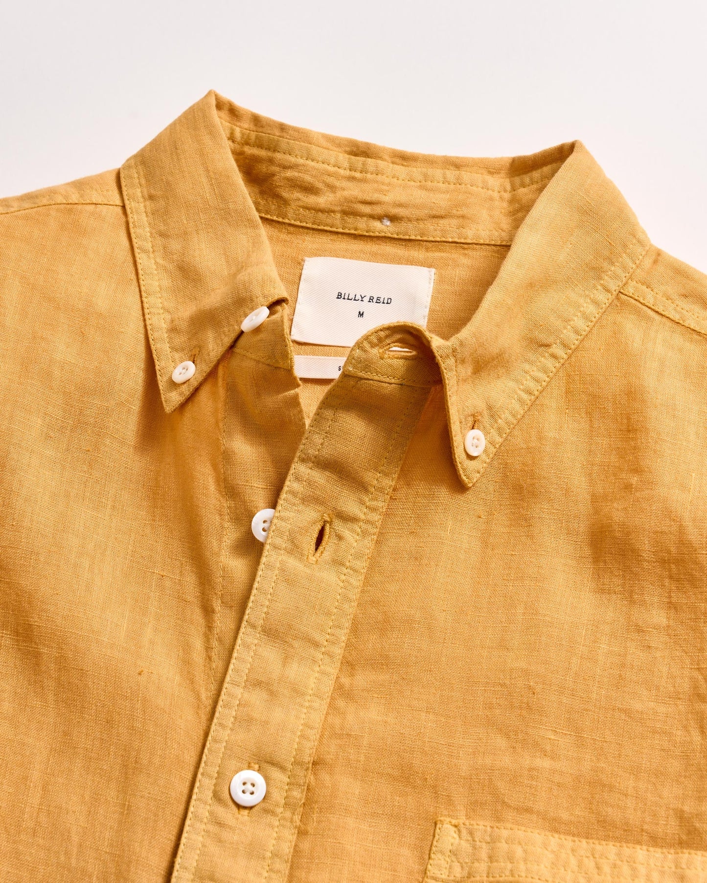 Tuscumbia Linen Shirt Button-Down Honey Billy Reid