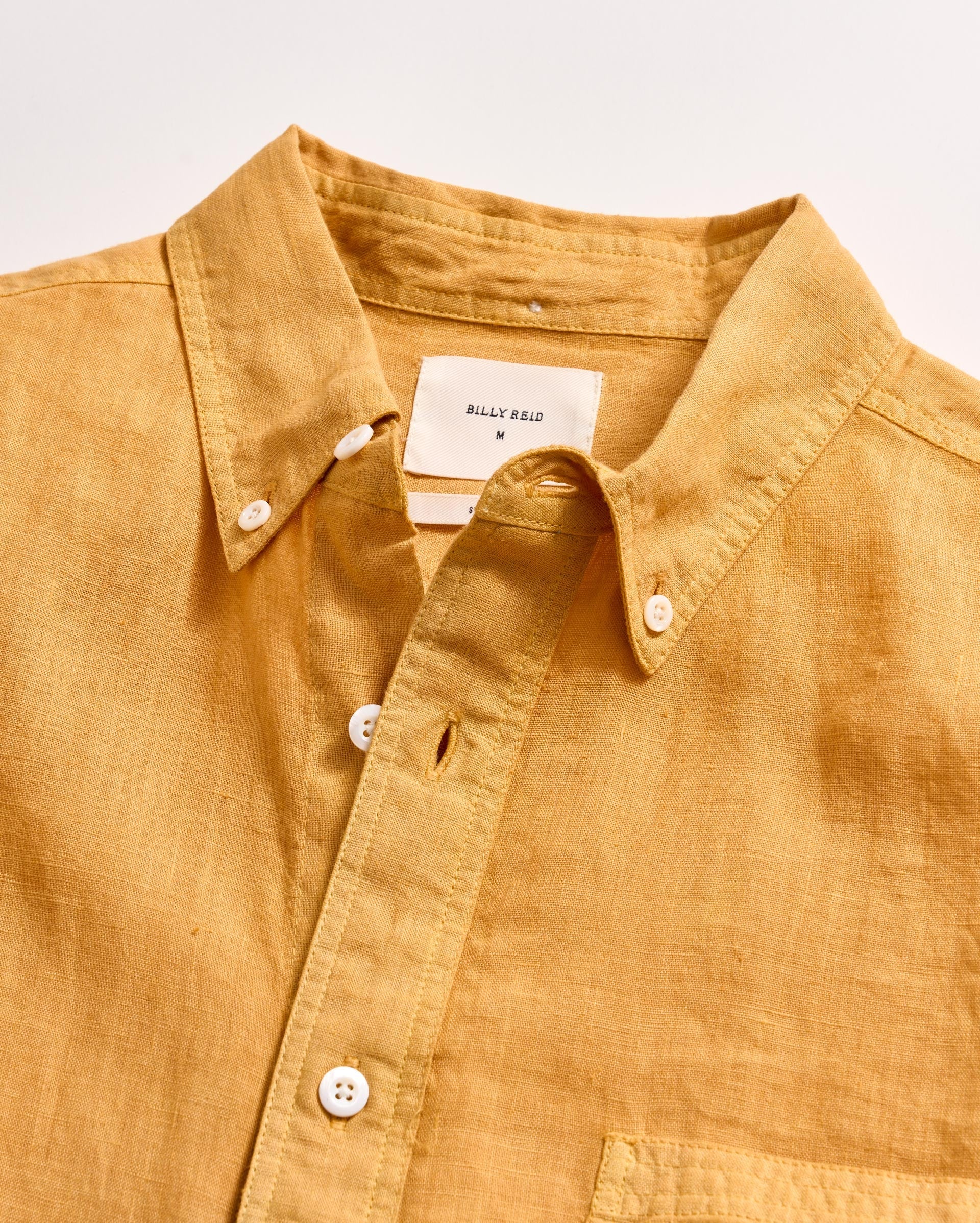 Tuscumbia Linen Shirt Button-Down Honey Billy Reid