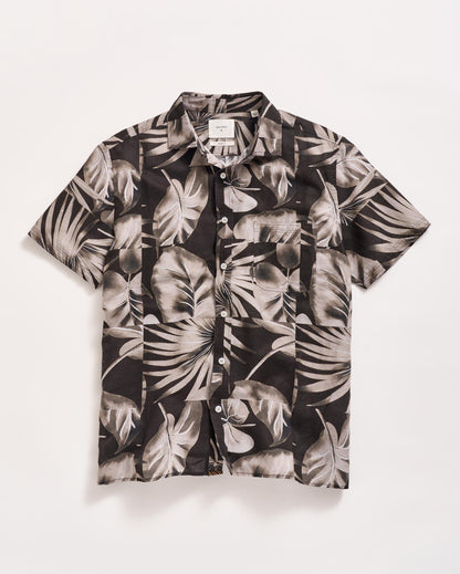 Short Sleeve Tiled Elephant Ear Treme Shirt Black Billy Reid
