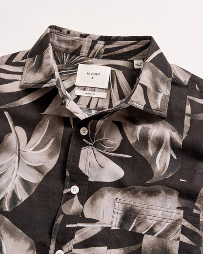 Short Sleeve Tiled Elephant Ear Treme Shirt Black Billy Reid
