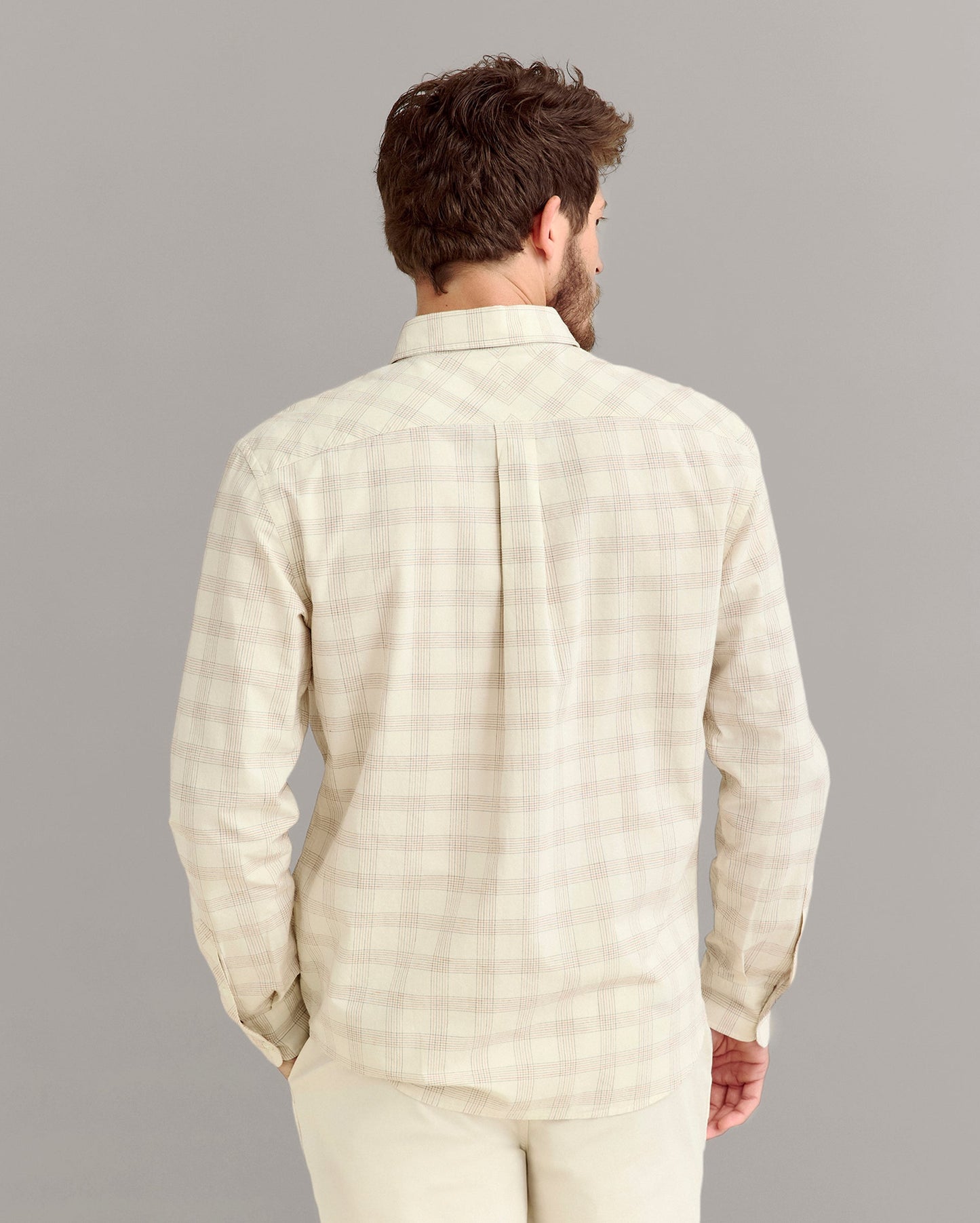 Grid Plaid Wilson Shirt Tinted White Billy Reid