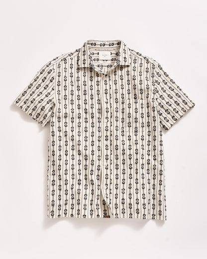 Short Sleeve Boucle Treme Shirt Black White Billy Reid