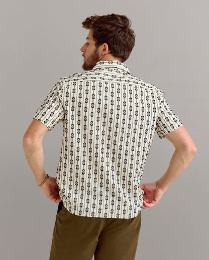 Short Sleeve Boucle Treme Shirt Black White Billy Reid