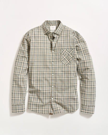 Micro-Madras Plaid John T Shirt Scarab Billy Reid