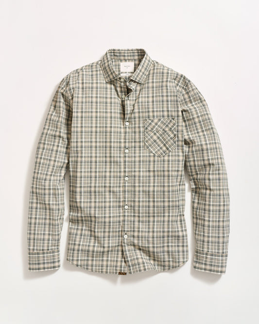 Micro-Madras Plaid John T Shirt Scarab Billy Reid