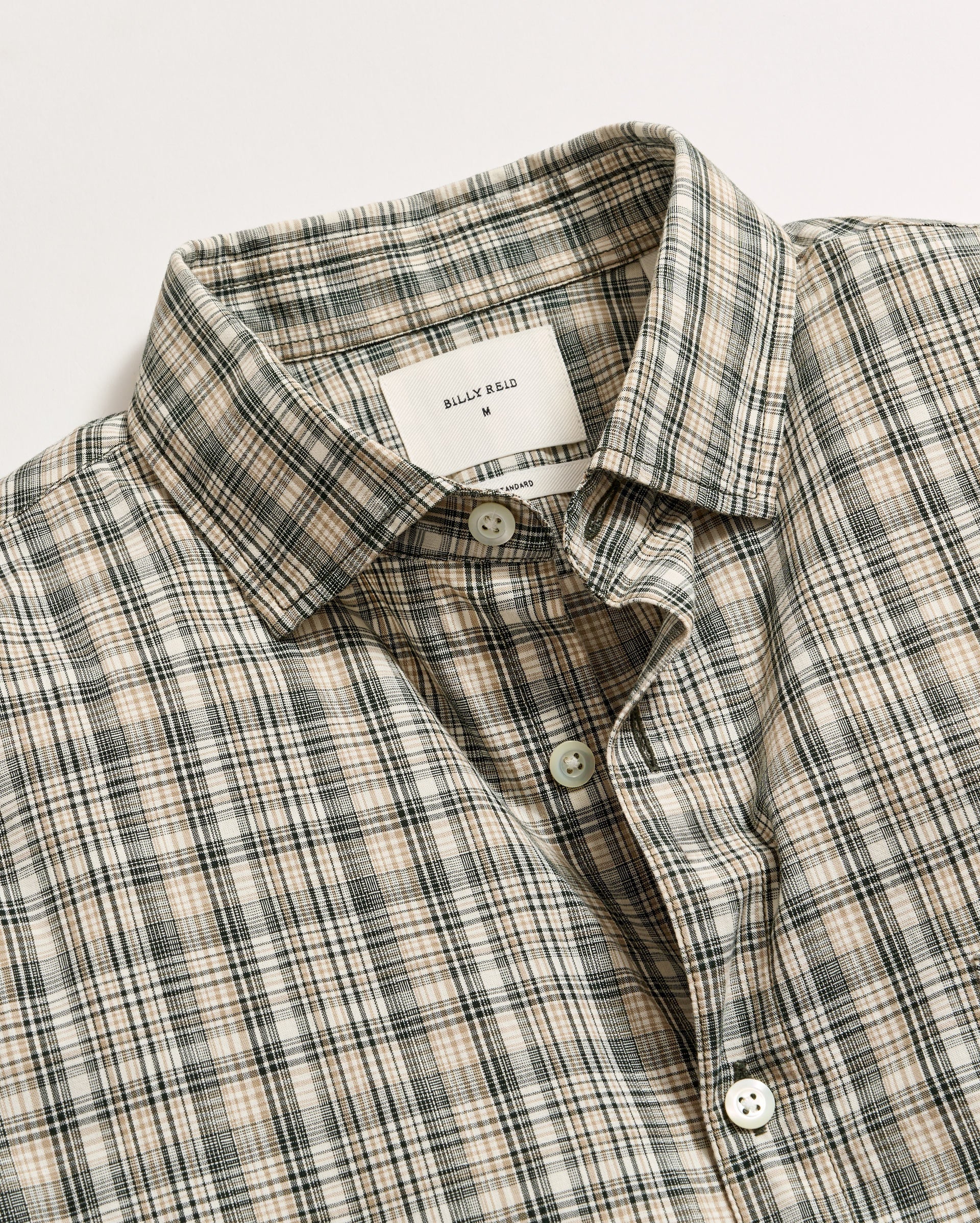 Micro-Madras Plaid John T Shirt Scarab Billy Reid