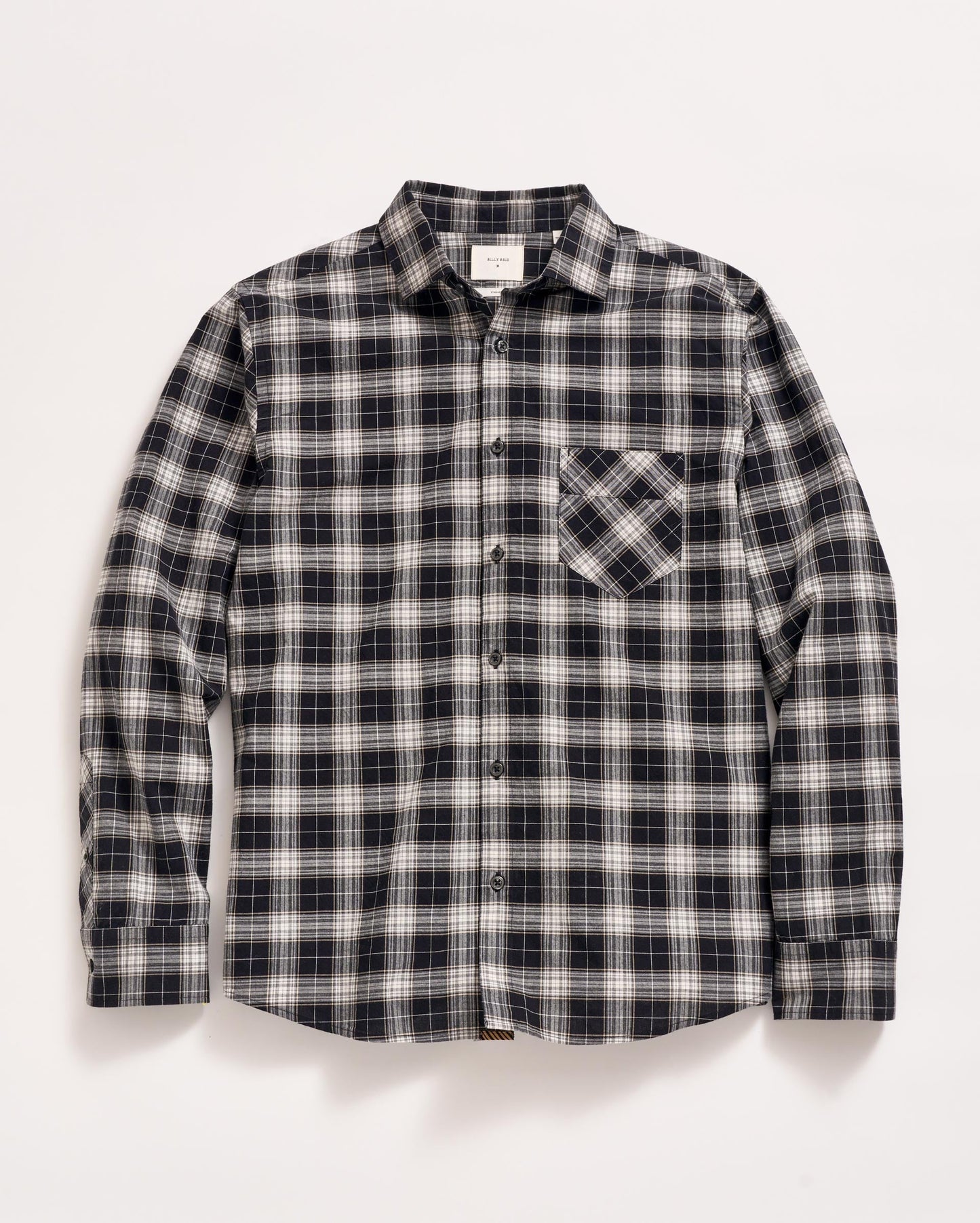 Billy's Plaid John T Shirt Black Billy Reid