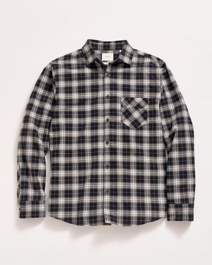 Billy's Plaid John T Shirt Black Billy Reid
