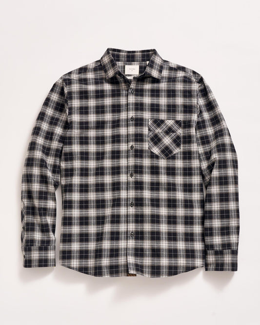 Billy's Plaid John T Shirt Black Billy Reid
