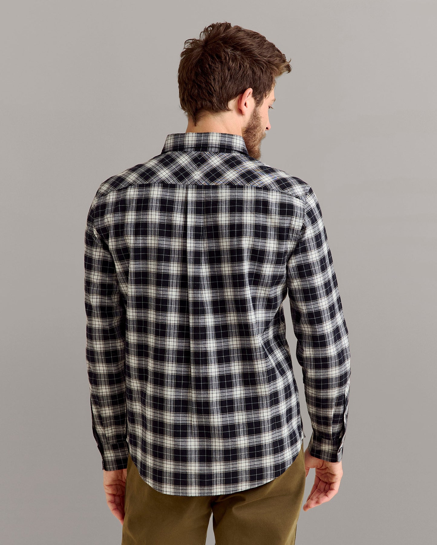 Billy's Plaid John T Shirt Black Billy Reid