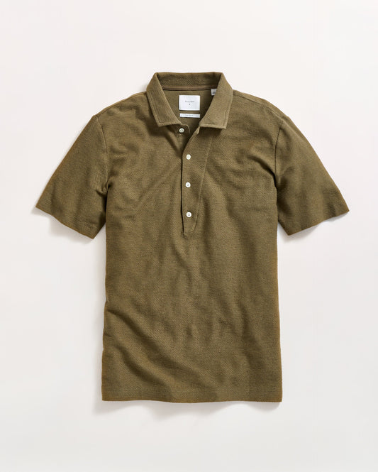 Hemp Cotton Twill Polo Olive Billy Reid
