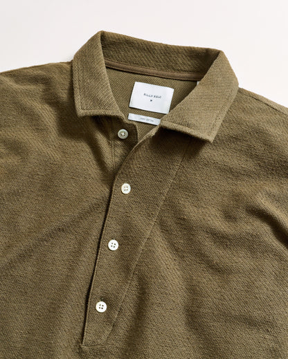 Hemp Cotton Twill Polo Olive Billy Reid
