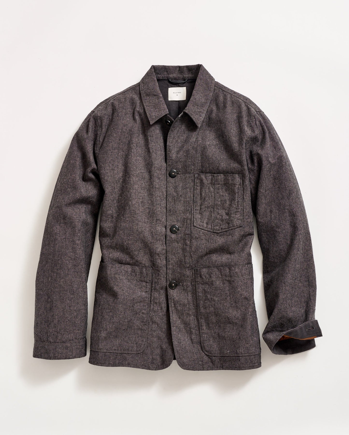 Chambray Chore Jacket Charcoal Billy Reid