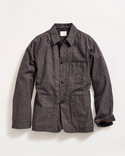 Chambray Chore Jacket Charcoal Billy Reid