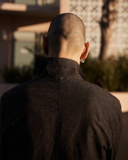 Chambray Chore Jacket Charcoal Billy Reid