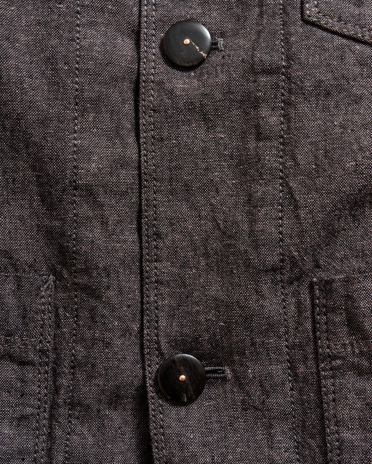 Chambray Chore Jacket Charcoal Billy Reid