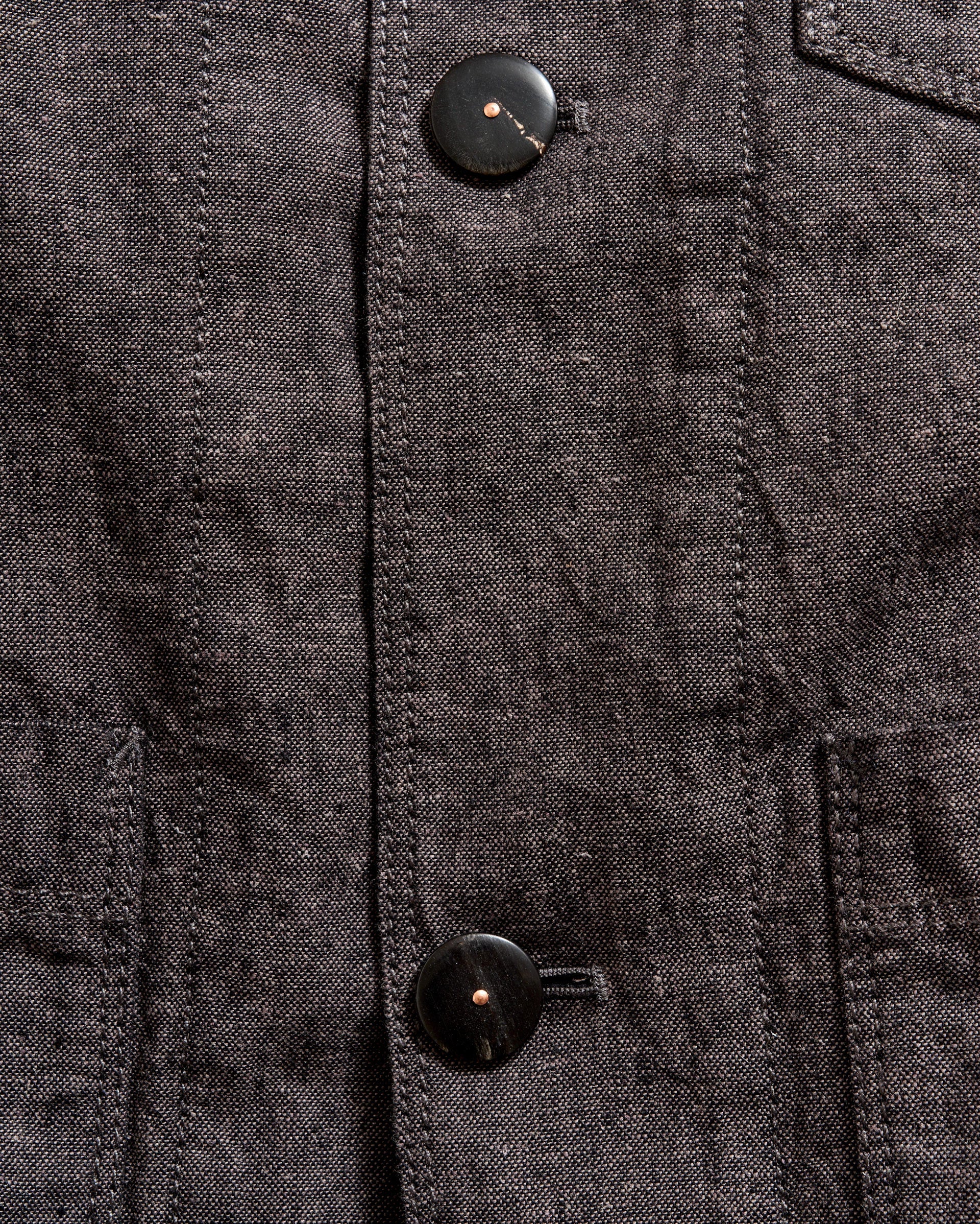 Chambray Chore Jacket Charcoal Billy Reid