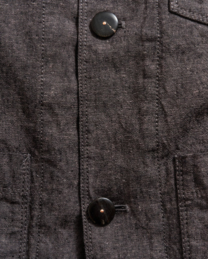 Chambray Chore Jacket Charcoal Billy Reid