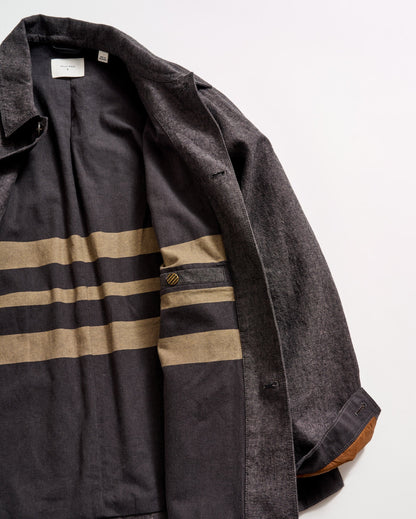 Chambray Chore Jacket Charcoal Billy Reid